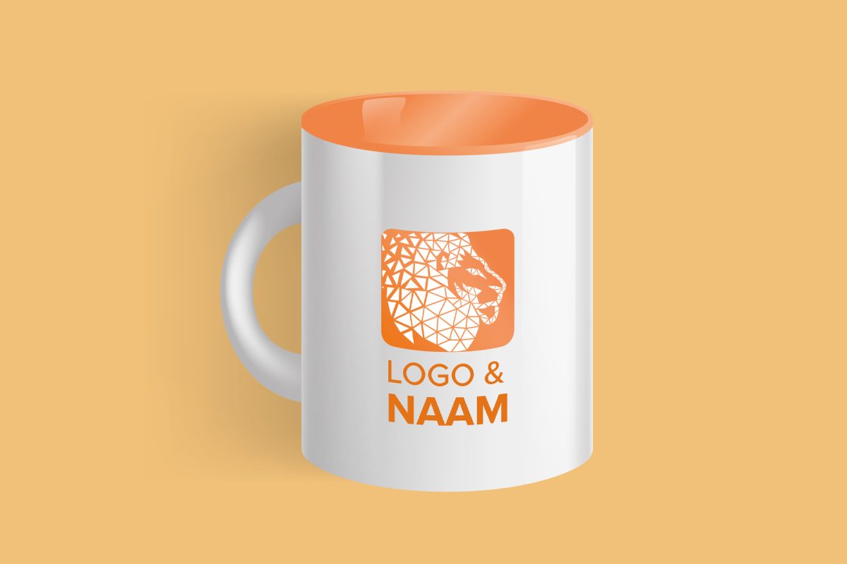 Mok laten bedrukken met naam en logo